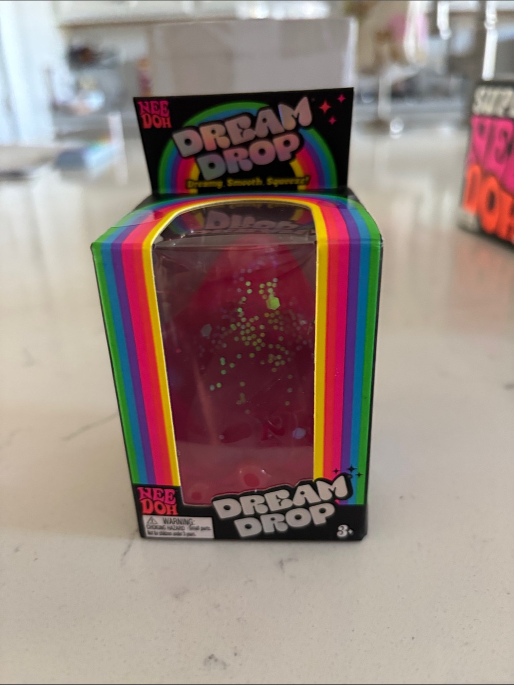 Needoh Dream Drop Pink Stress Ball Toy